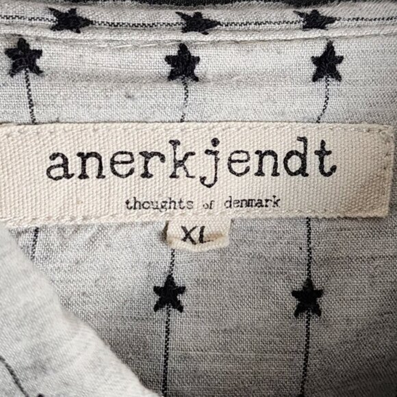 Anerkjendt Artsy Stars Embroidered 100% Cotton Button Front Shirt - Picture 5 of 7